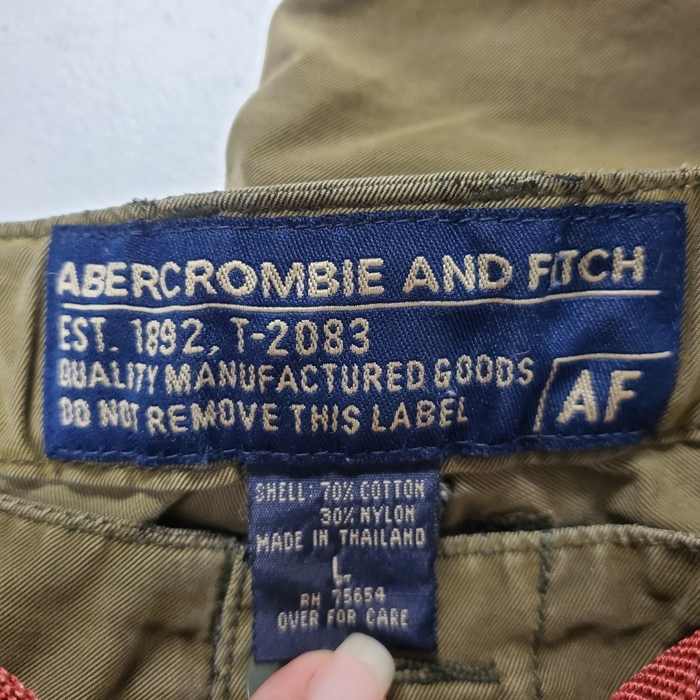 Abercrombie & Fitch Mens Vintage Y2K Paratrooper Pants Size L Military Cargo - Picture 4 of 14